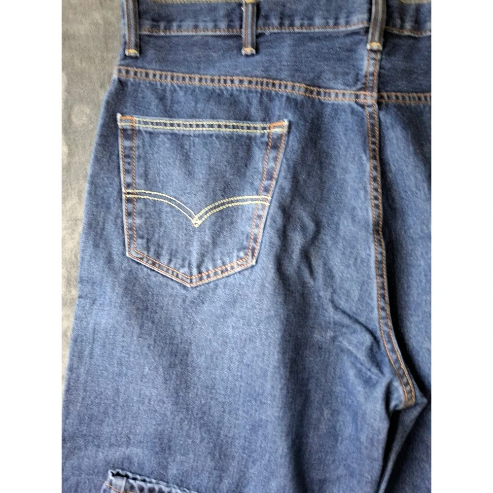 Levis 550 Relaxed Fit Tapered Leg Jeans Mens 42x30 Medium Wash Blue Denim